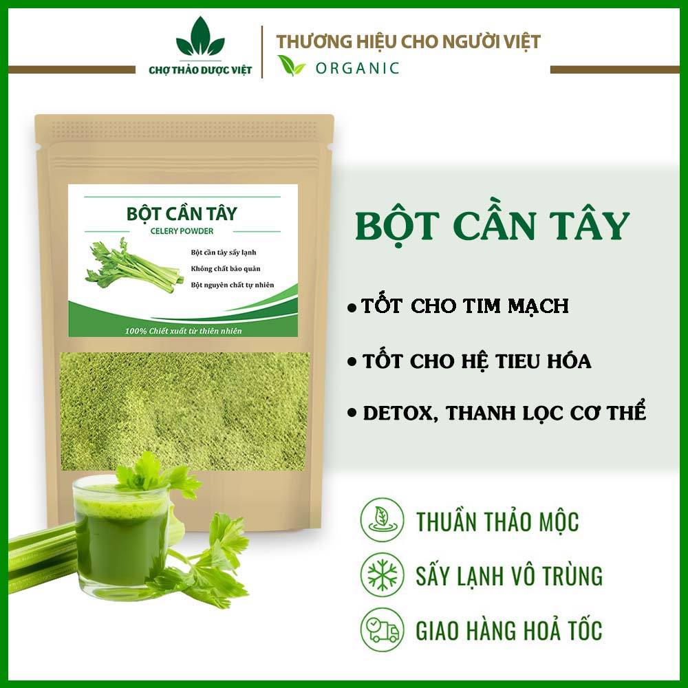 Bột cần tây sấy lạnh 500g, nguyên chất, thơm, mịn, pha uống giúp đẹp da, detox, giảm cân