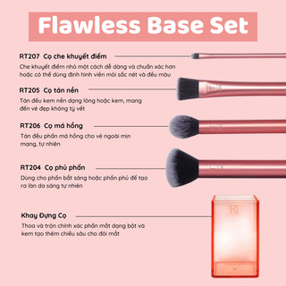 Bộ Cọ Trang Điểm Cá Nhân Real Techniques Flawless Base Set 91533
