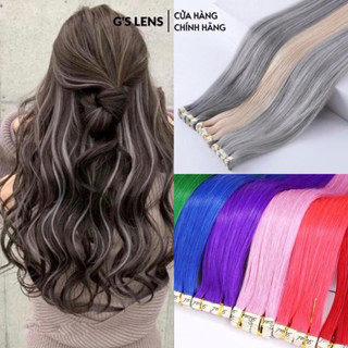 Tóc giả line dán làm từ sợi protein, tóc giả highlight nối dài tạo light tóc cho nữ - G’S LENS