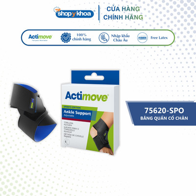 Băng Quấn Cổ Chân 75620-SPO, Màu Đen, Dùng Được Cho Cả Chân Trái Và Chân Phải [Actimove] - NK Chính Hãng Châu Âu (1 Cái)
