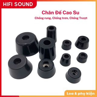 Chân cao su giảm chấn có long đen kim loại đúc liền dùng cho chân đế loa, máy...( Bộ 4 Chân )