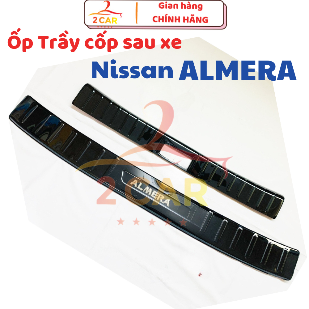Ốp chống trày cốp trong, ngoài xe Nissan Almera chất liệu TITAN cao cấp, chống sước cốp Almera
