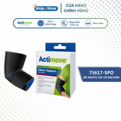 Bó Khuỷu Tay Có Đai Dán Actimove, Dùng Được Cho Tay Trái Hoặc Phải, Màu đen [75617-SPO] - NK Chính Hãng Châu Âu