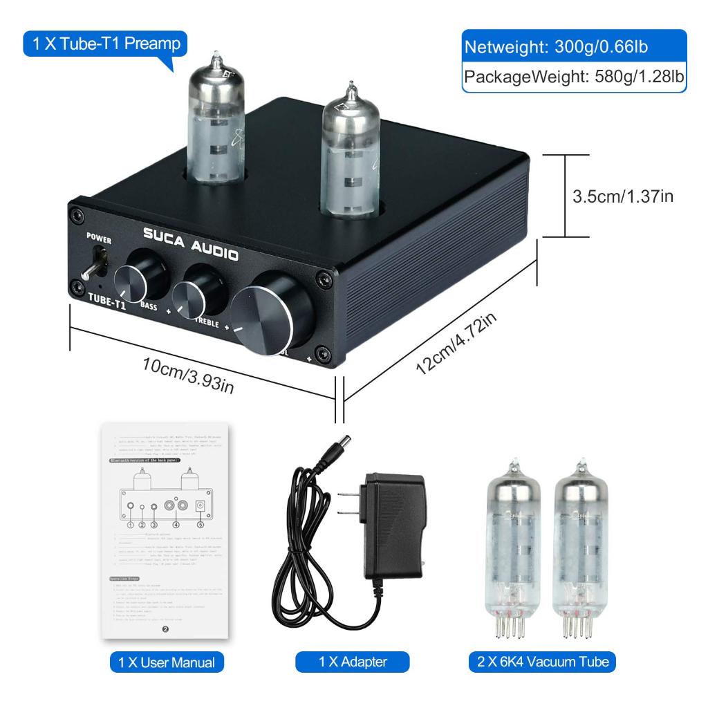 Bộ tiền khuếch đại SUCA-AUDIO Tube-T1/ Pre đèn - Bóng nguyên bản 6k4