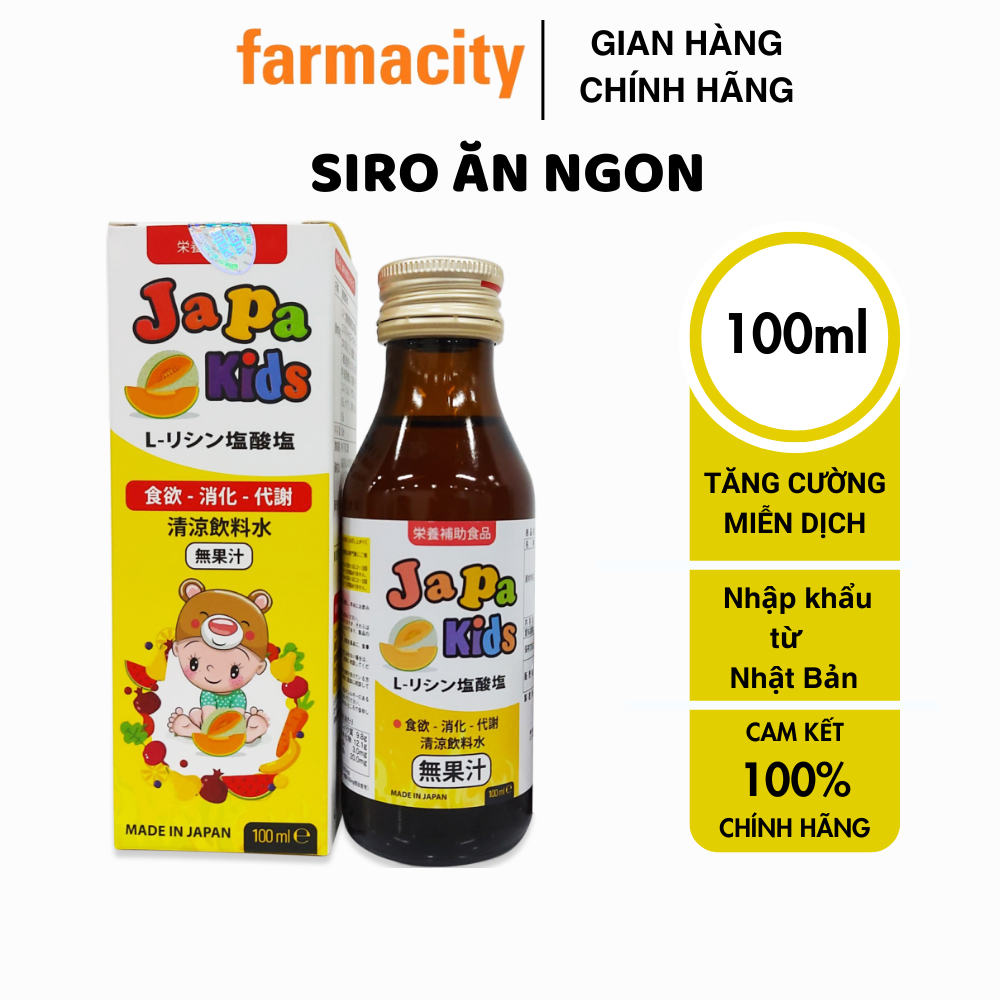 Siro Ăn Ngon Japa Kid Giải Pháp Biếng Ăn Tổng Quát và Hỗ Trợ Sức Khỏe Cho Trẻ Em Chính Hãng