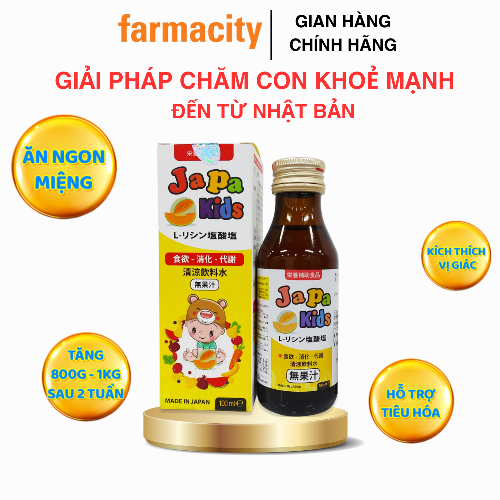 Siro Ăn Ngon Japa Kid Giải Pháp Biếng Ăn Tổng Quát và Hỗ Trợ Sức Khỏe Cho Trẻ Em Chính Hãng