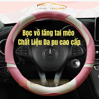 [Hàng Cao Cấp] Bọc Vô Lăng Tai Mèo Dễ Thương Chất Liệu Da PU Cao Cấp Phù Hợp Xe 4-7 chỗ