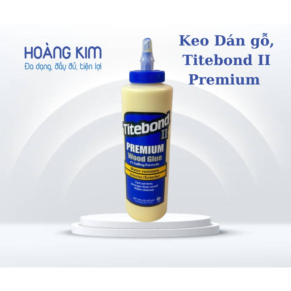 Keo Dán gỗ, keo Titebond II Premium Wood Glue 473ml