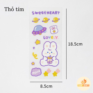 Sticker cute, Hình dán sticker trang trí TopGift