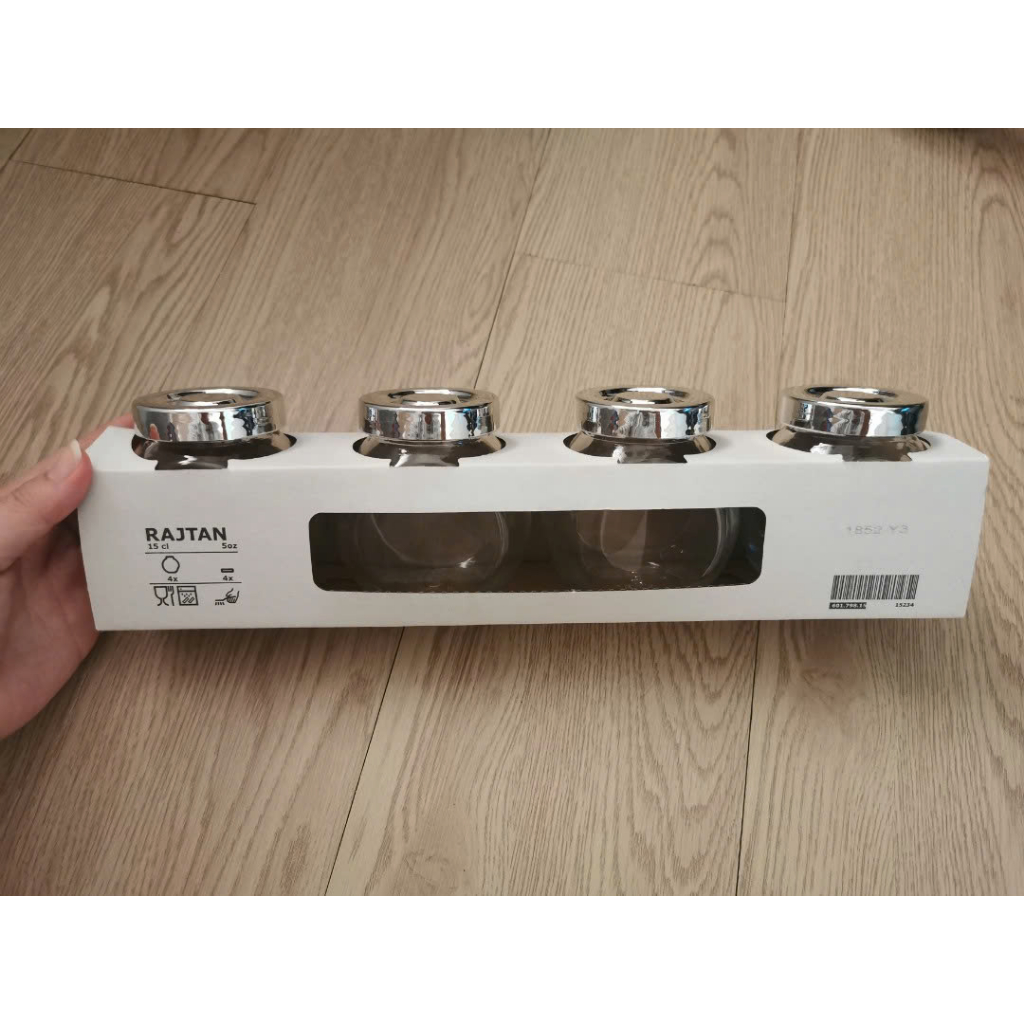 Bộ 4 lọ gia vị nắp màu bạc