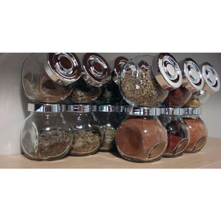 Bộ 4 lọ gia vị nắp màu bạc