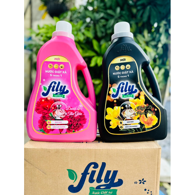 Nước giặt Fily max 5 in 1 CAN 3,6KG cải tiến mới, phù hợp cho giặt tay, giặt máy