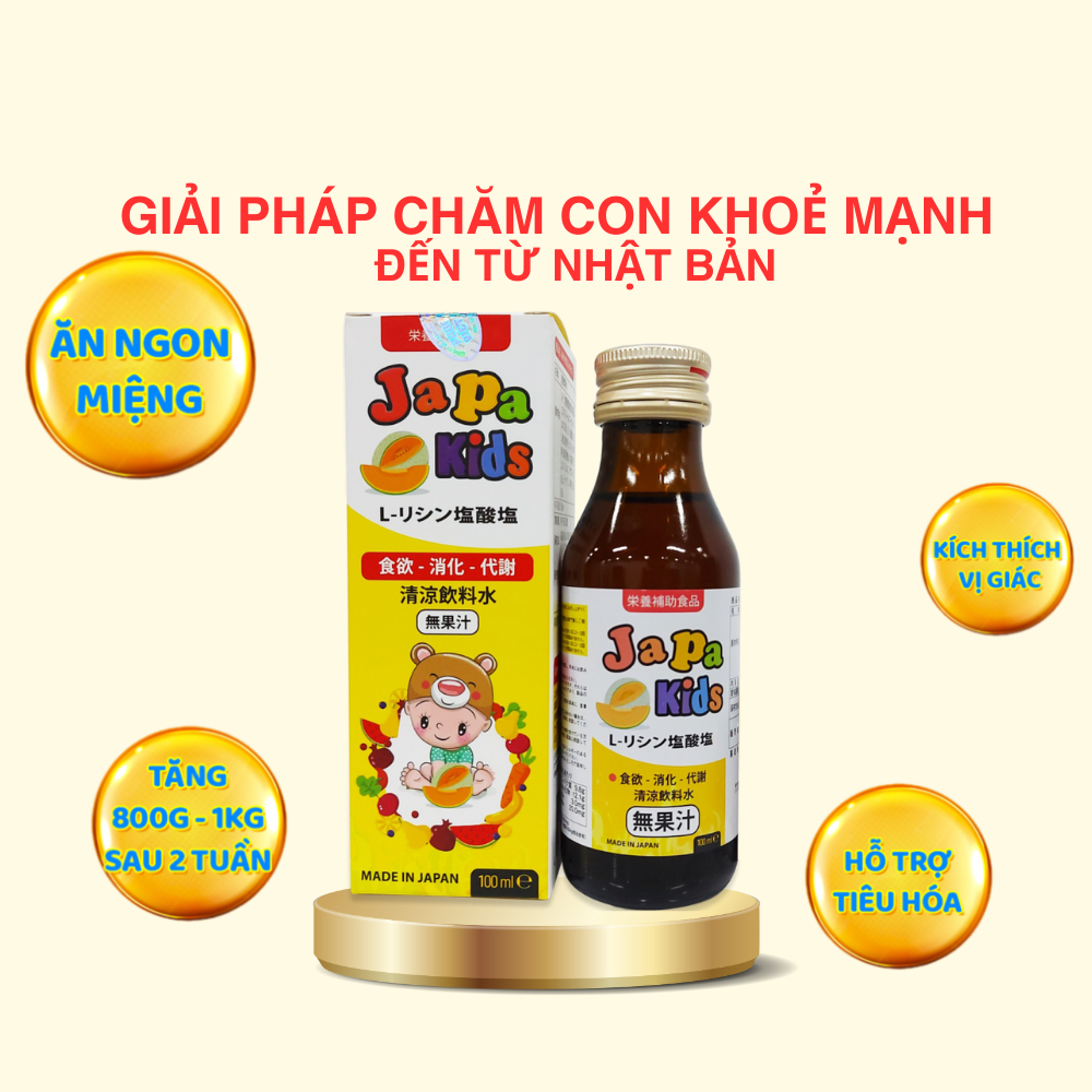 Siro Ăn Ngon Japa Kid Giúp Bé Ăn Ngon Ngủ Ngon Tăng Cường hệ Miễn Dịch Chính Hãng Japa Kids Lọ 100ml