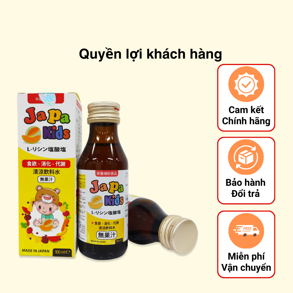 Siro Ăn Ngon Japa Kid Giúp Bé Ăn Ngon Ngủ Ngon Tăng Cường hệ Miễn Dịch Chính Hãng Japa Kids Lọ 100ml