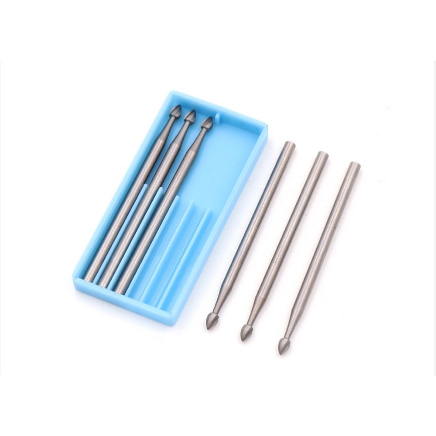 Mũi quả đào cán 2.35mm (6 mũi lũa quả đào cán 2.35mm từ 0.6mm-1.6mm)