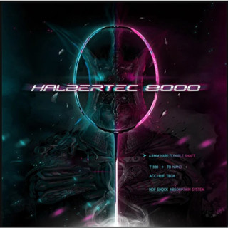 Vợt cầu lông Lining Halbertec 8000 Khung Carbon Căng Sẵn 11kg Kèm Bao Vợt Cuốn Cán