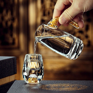 ( HÀNG SẴN ) Bộ Ly Pha Lê Mạ Vàng 24k Cao Cấp