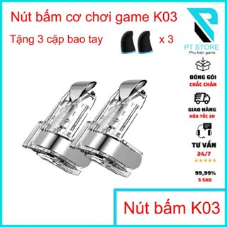 [SIÊU PHẨM] BỘ 2 NÚT BẤM CƠ K03 KIM LOẠI TRONG SUỐT HỖ TRỢ CHƠI GAME PUBG MOBILE, ROS MOBILE