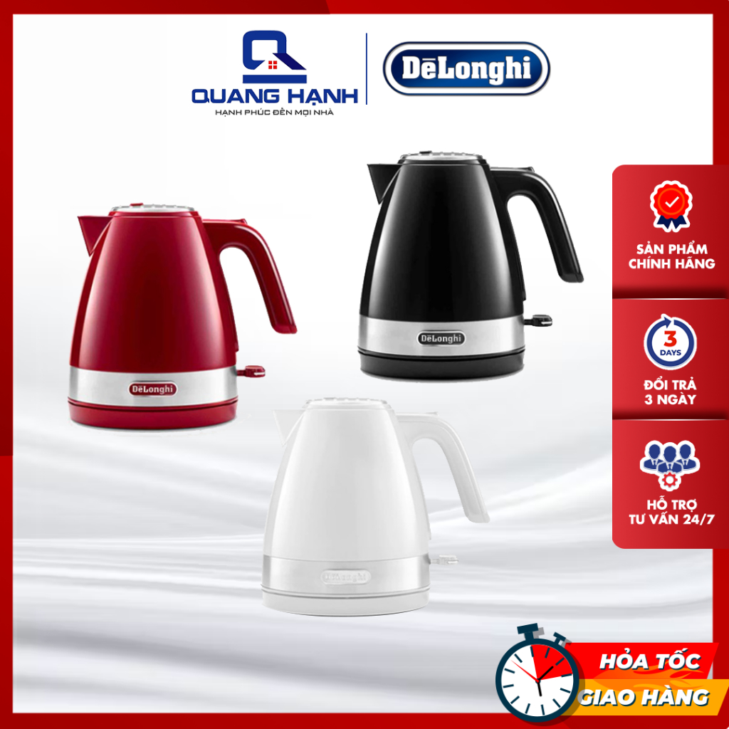 Ấm đun siêu tốc Delonghi KBLA2000 [Hàng chính hãng]