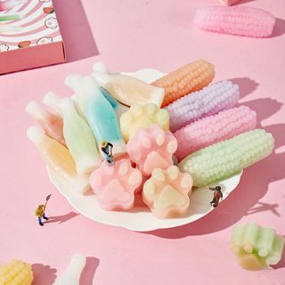 500g Kẹo Sáp Trái Cây Nhiều Vị Hình, Kẹo Sáp Ong Nhân Siro Chảy