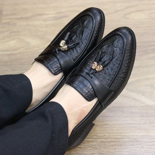 Giày Lười Nam Da Mềm,Chuông Cá Sấu.. ‘Dập Vân Nổi Trên Mặt Giầy Có Khoá