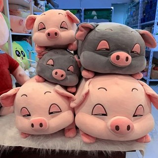 GẤU BÔNG HEO XÁM LÔNG MỊN (50cm)