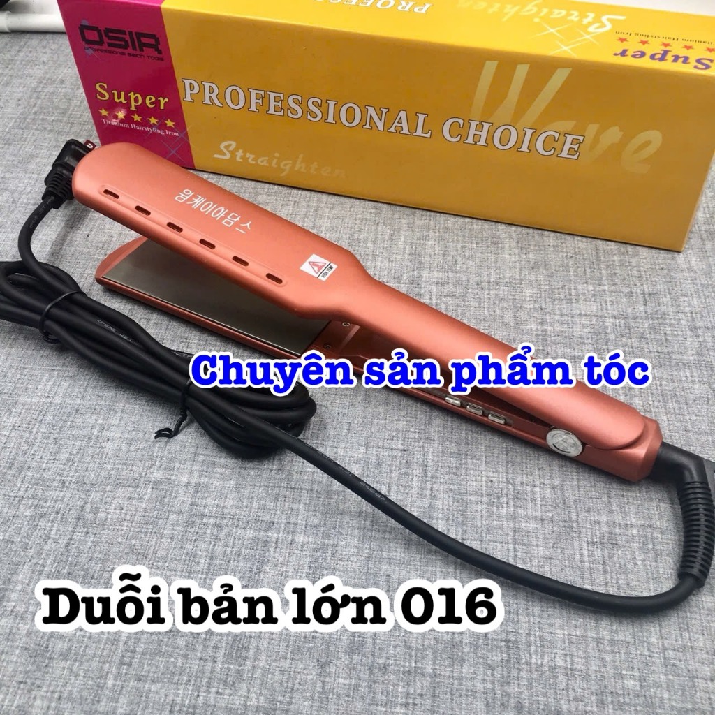 ✅Osir Máy Duỗi Tóc Bản Lớn HQ 016 Cao Cấp Hàn Quốc Chất Liệu Hợp Kim An Toàn 5 Mức Chỉnh Nhiệt 150-230°C Dây Xoay 360 Độ