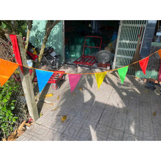 Cờ dây tam giác(khoảng 10m)vải dù đẹp