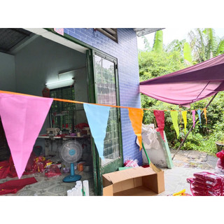 Cờ dây tam giác(khoảng 10m)vải dù đẹp