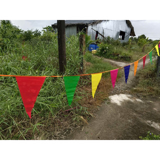 Cờ dây tam giác(khoảng 10m)vải dù đẹp