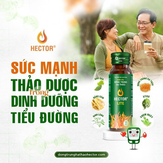 Hộp 10 chai nước Đông trùng hạ thảo Hector Lite phục hồi sức khỏe, kiểm soát đường huyết 10x50ml