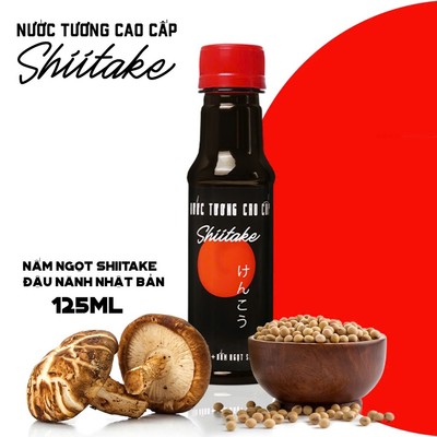 [125ml]Nước tương cao cấp Shiitake lên men từ đậu nành và nấm ngọt Shiitake Làng Chài Xưa