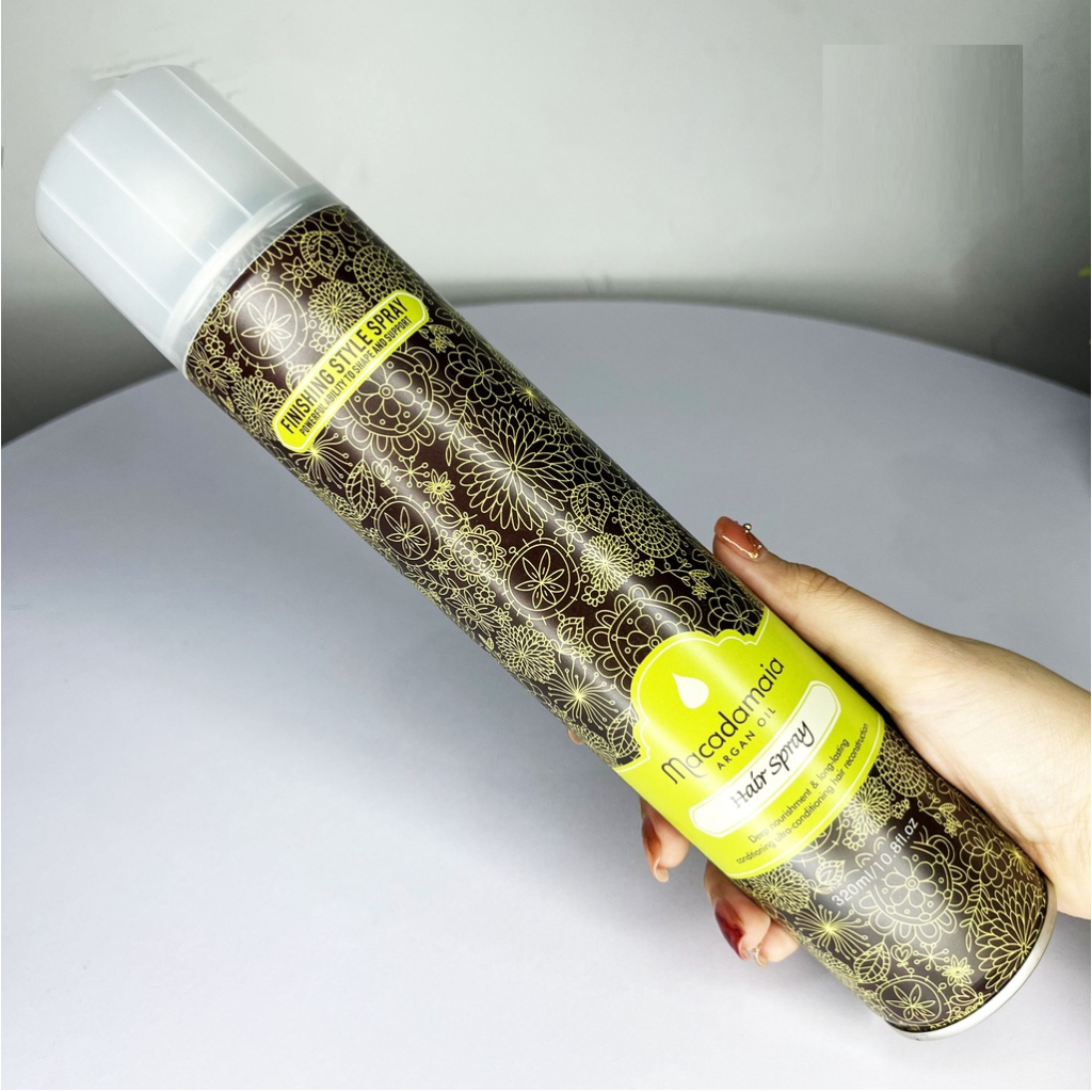 Gôm xịt tóc maccadamia 320ml, Gôm Xịt Tóc Giữ Nếp Gôm Cứng Không Bết Tóc Hàng Chính Hãng