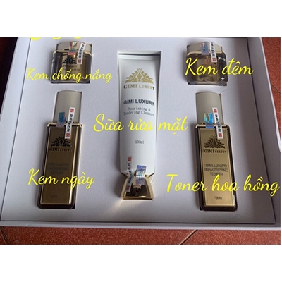 Bộ Gimi truyền thống, Gimi Luxury Gold - Trắng da, sạch nám tàn nhang Cao Cấp