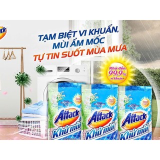  Bột Giặt Attack Khử Mùi Hương Anh Đào  Oải Hương  Ngày Sảng Khoái 3.8kg 