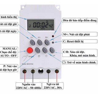 Công tắc hẹn giờ thông minh -KG316 , Hẹn giờ điện tử 16 chương trình