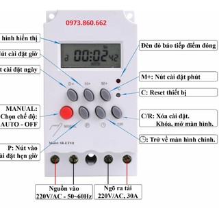 Công tắc hẹn giờ thông minh -KG316 , Hẹn giờ điện tử 16 chương trình