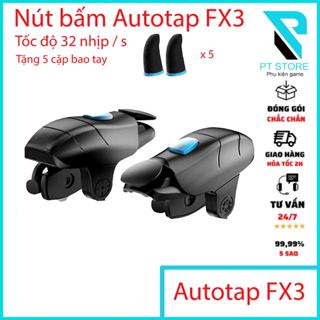 Nút bấm chơi game FX3 auto táp 32 nhịp/s bắn Pubg Mobile Free Fire 4 ngón cực nhạy cực bền và an toàn