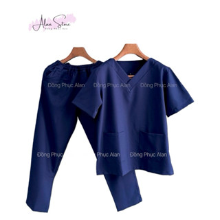  ĐỒNG PHỤC SPA  ĐỒNG PHỤC Y TẾ SIZE NAM NỮ MÀU XANH ĐEN COTTON LẠNH HÀN 