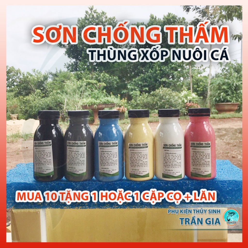Sơn chống thấm thùng xốp nuôi cá