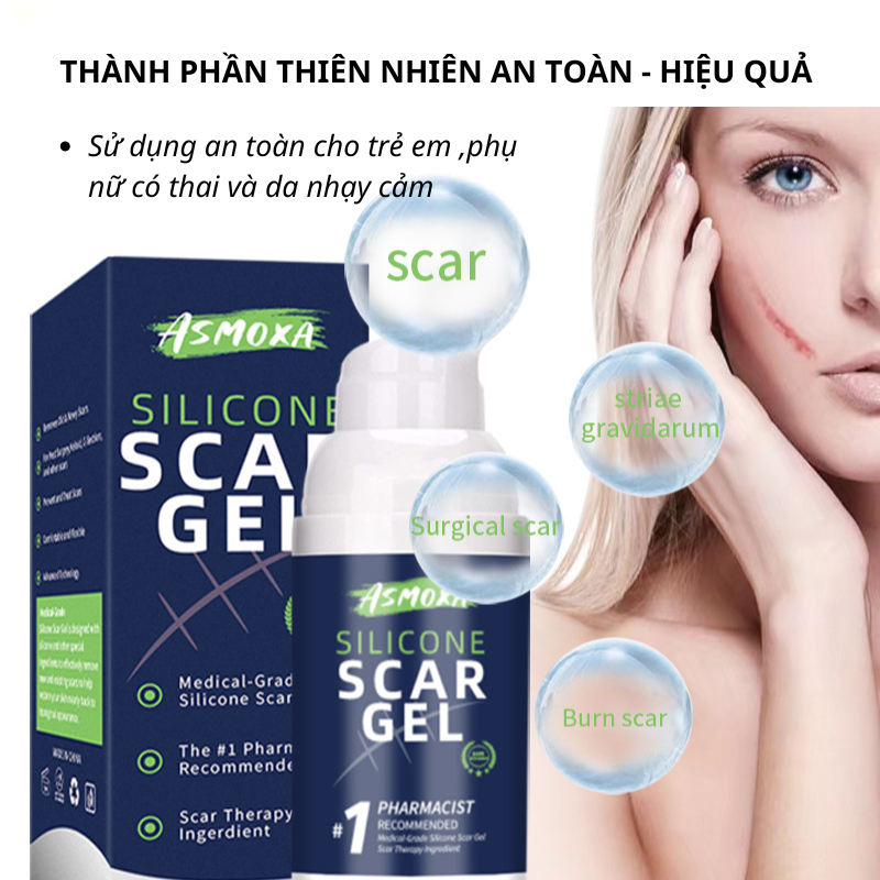 Kem Xóa Sạch Sẹo Thâm, Kem Sẹo ASMOXA lấp đầy Sẹo Rỗ, Sẹo Lõm Phục Hồi Vết Thương Xóa Sẹo Và Phục Hồi Tổn Thương Da 30g