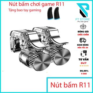 Bộ 2 nút bấm cơ R11 trong suốt lẫy kim loại cao cấp - hỗ trợ chơi game pubg, ff, cod... Lực bấm nhẹ không gây tiếng ồn
