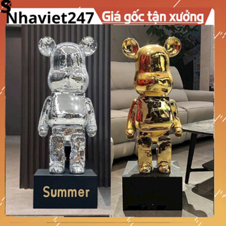 Gấu BearBrick bụng phệ ,đính đá ánh bạc SIRE Lớn-80cm-tượng gấu BearBrick decor cửa hàng, nhà của,kệ,tủ-quà tặng đẹp