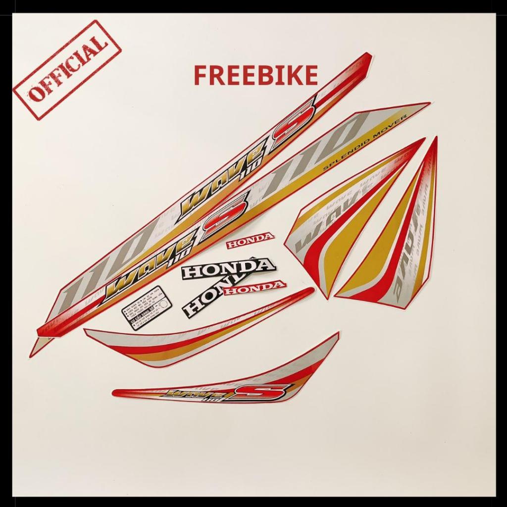 (TEM THƯỜNG) BỘ TEM DÁN FULL XE WAVE S110 ĐỜI 2012 MÀU ĐỎ