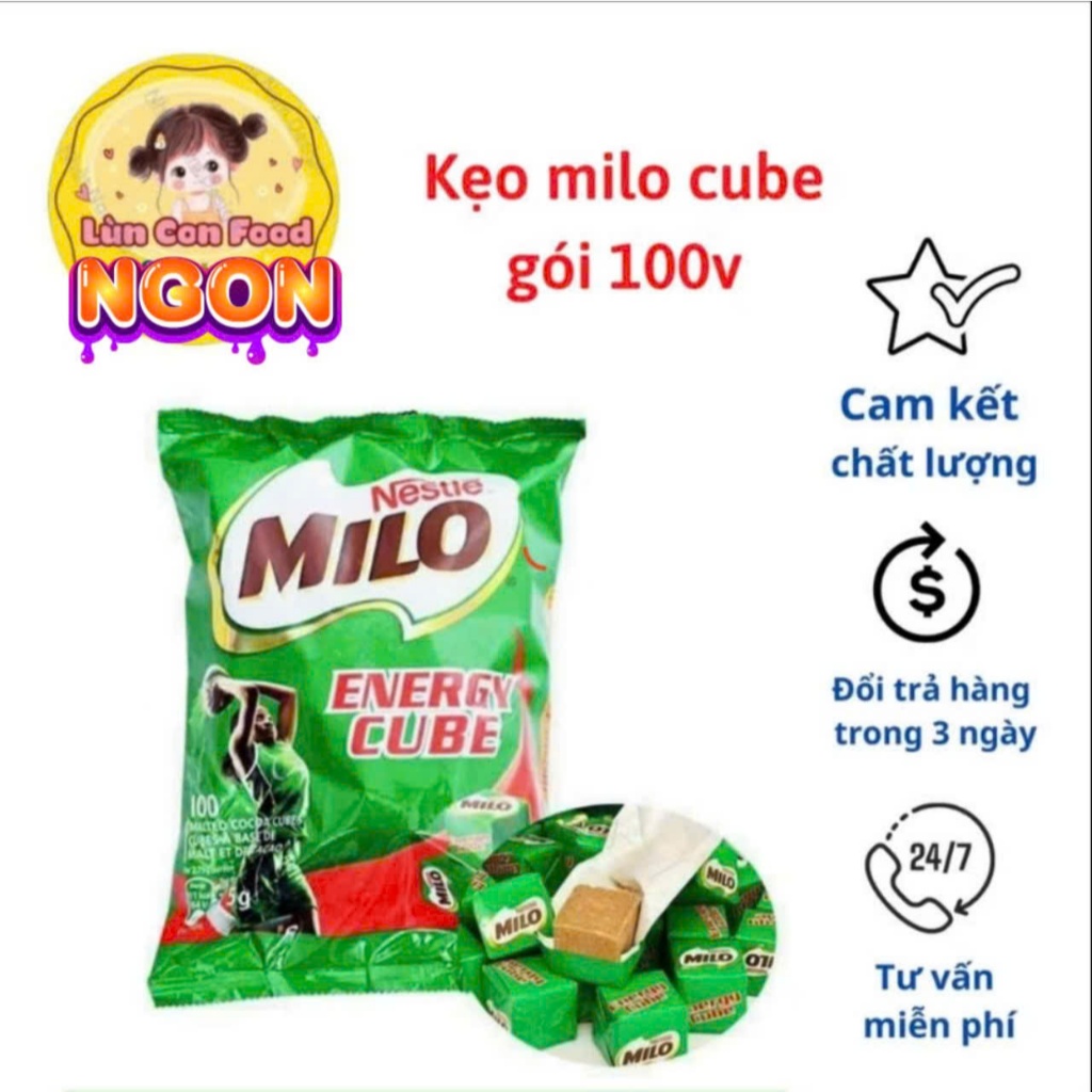 MILO CUBE GÓI 100 VIÊN - Lùn Con Food