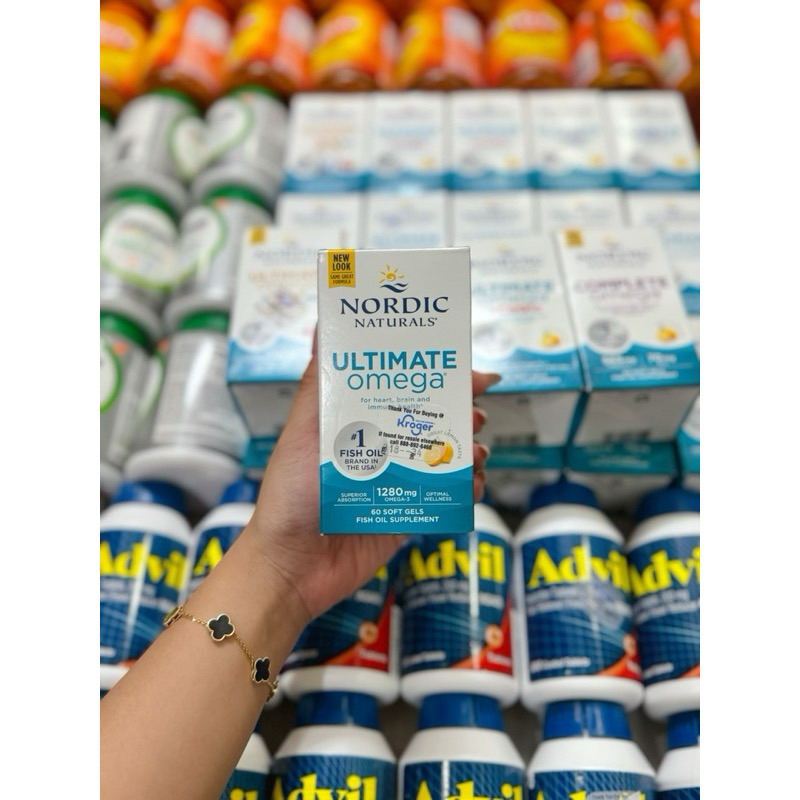 Hàng chuẩn Mỹ - Viên uống bổ sung Omega Nordic Naturals Ultimate Omega hộp 60v