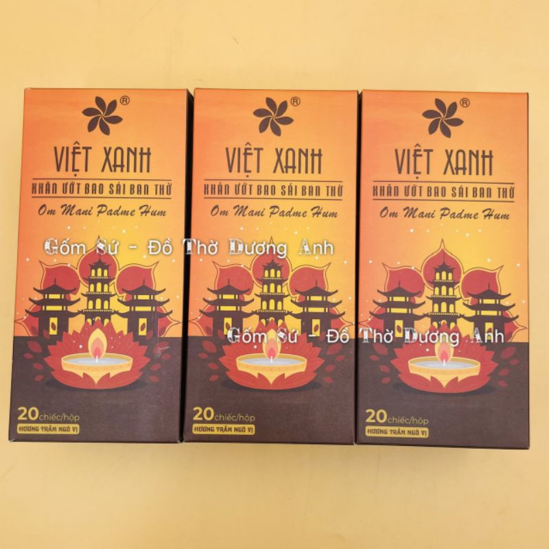 Khăn ướt bao sái ban thờ, khăn lau ban thờ(Hương Trầm Ngũ Vị )