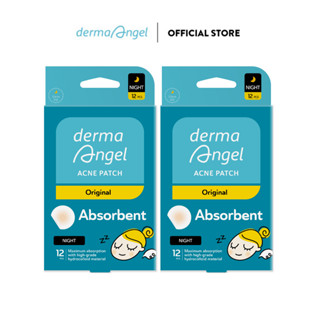 Bộ 2 Miếng Dán Mụn Dùng Cho Ban Đêm Derma Angel 12 Miếng