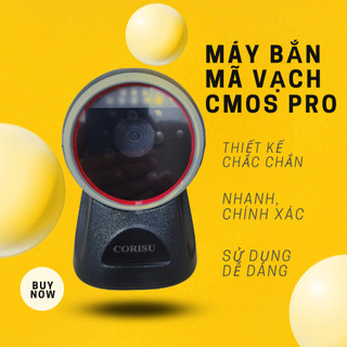 Máy Quét Mã Vạch Corisu QR Thông Minh Công Nghệ CMOS Phiên Bản Pro- Đầu Đọc Mã Vạch Đa Tia Để Bàn Thế Hệ Mới