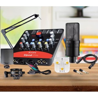 Mic Livestream | Micro thu âm Sound Card ICON UPOD PRO & Mic TAKSTAR SM8B Hát Livestream Điện Thoại